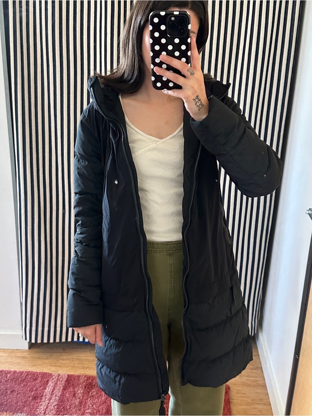 Lululemon cold as fluff black down puffer coat